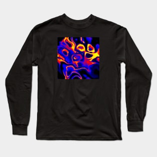 Polyamory Pride Abstract Swirled Spilled Paint Long Sleeve T-Shirt